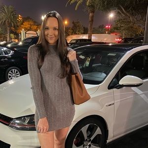 Long sleeve bodycon sweater dress